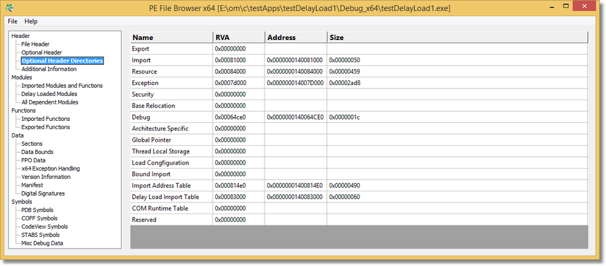 uiOptionalHeaderDirectories
