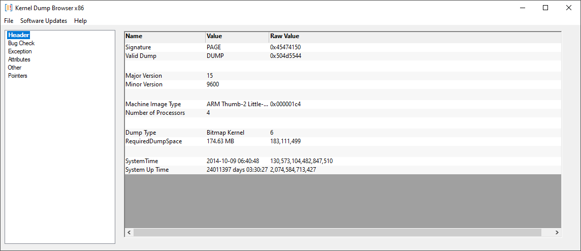 kernel-dump-header