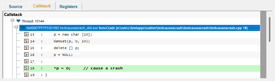 minidump-exception-callstack-source-code