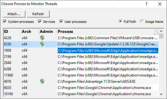 AttachToProcessDialog